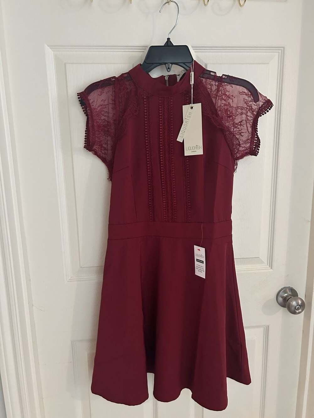 Liquorish Burgundy Lace Dress US 4